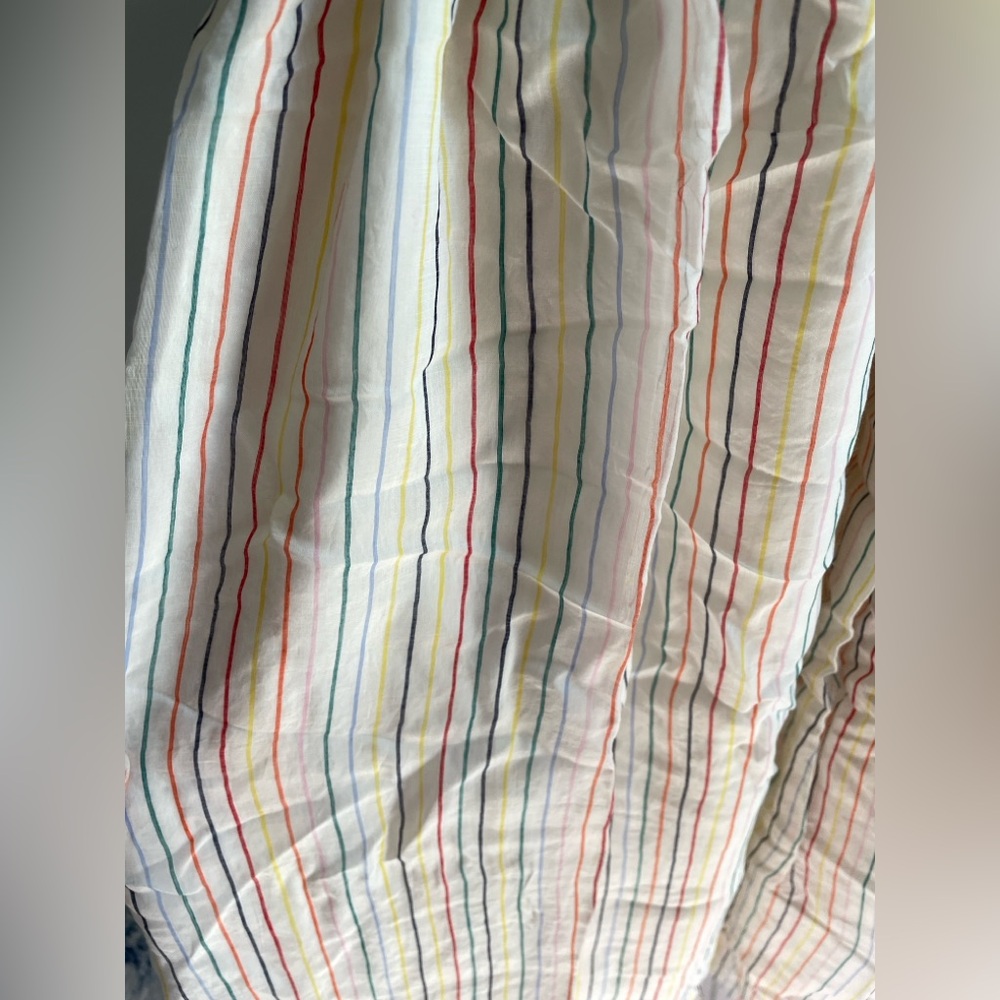 Madewell Ruffle-Strap Smocked Dress in Rainbow Stripe - Picture 6 of 10